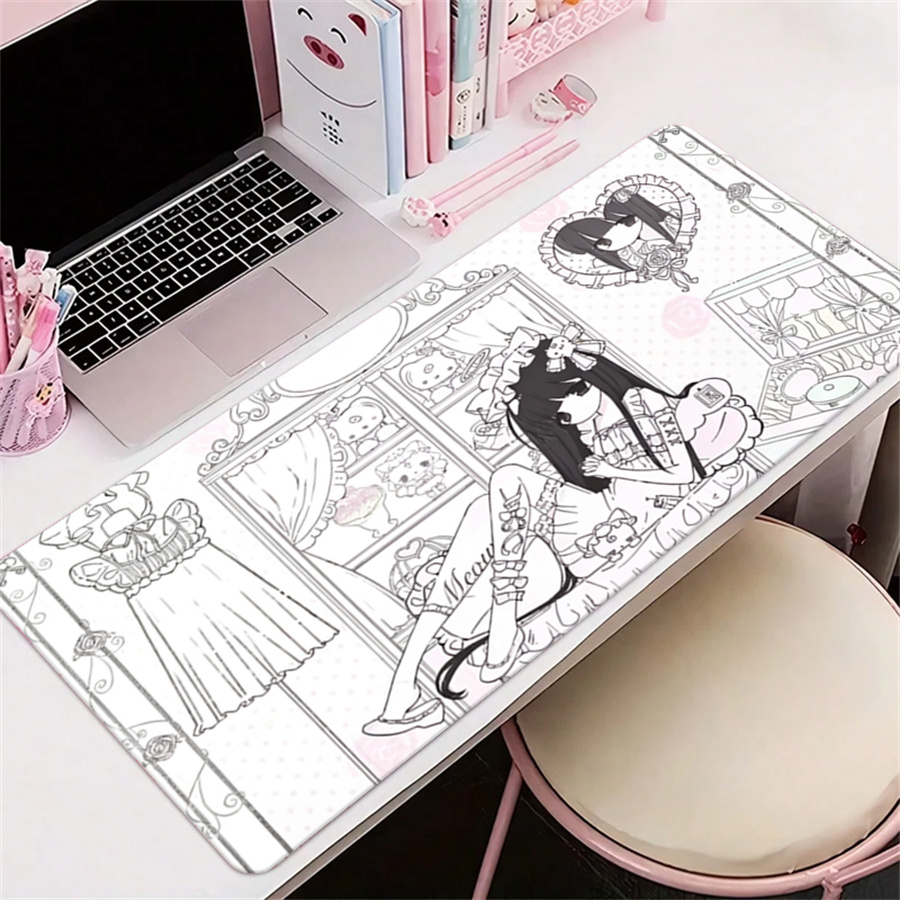 Alas Mouse Kulit Estetika Anim - Leather Desk Pad ulasan dan harga