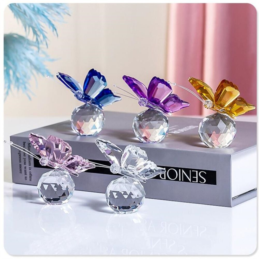 Kupu-kupu kristal dengan patun - Paper Weight Crystal ulasan dan harga