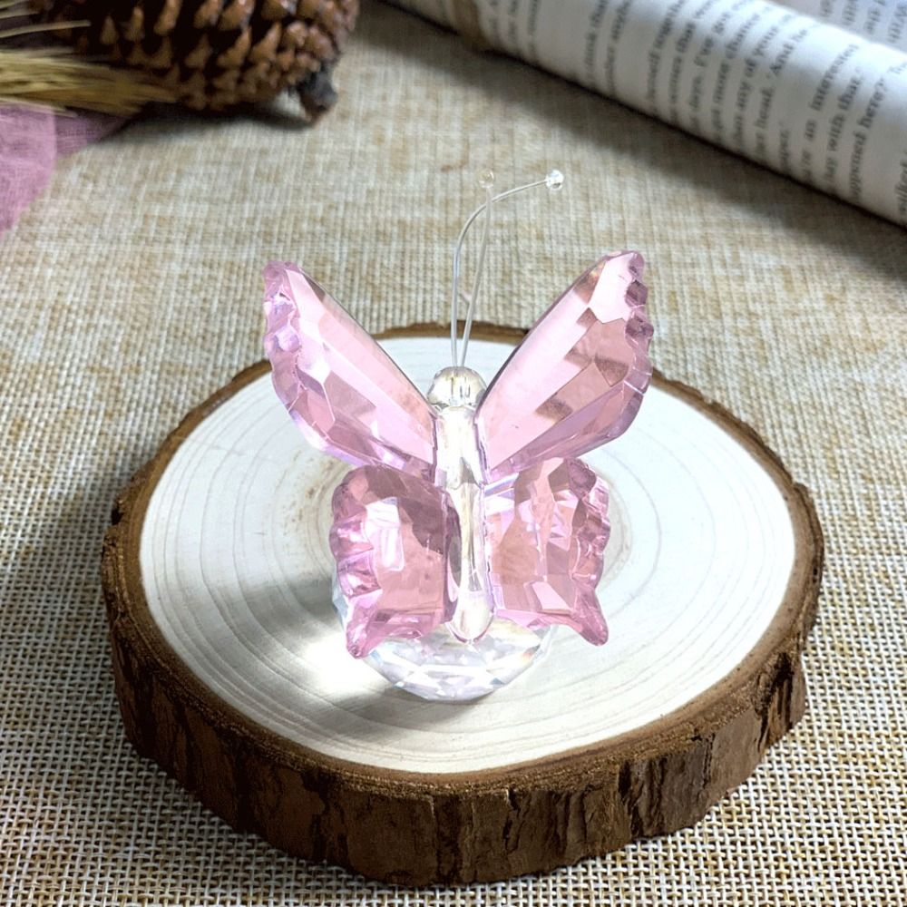Kupu-kupu kristal dengan patun - Paper Weight Crystal ulasan dan harga
